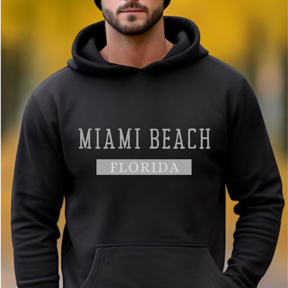 Miami Beach Florida State, Birthday Gift Hoodie