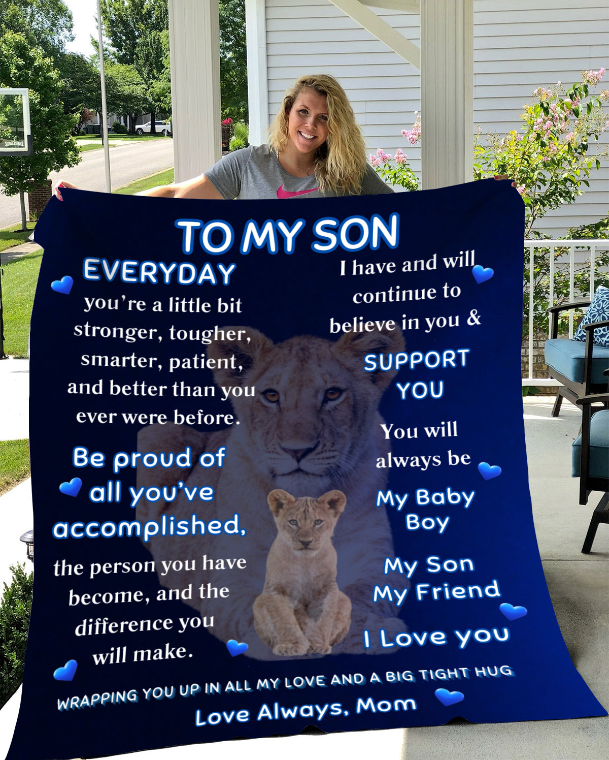 To My Son Love Mom, Gift for Son, Gift For Him Cozy Plush Fleece Blanket , Birthday Gift