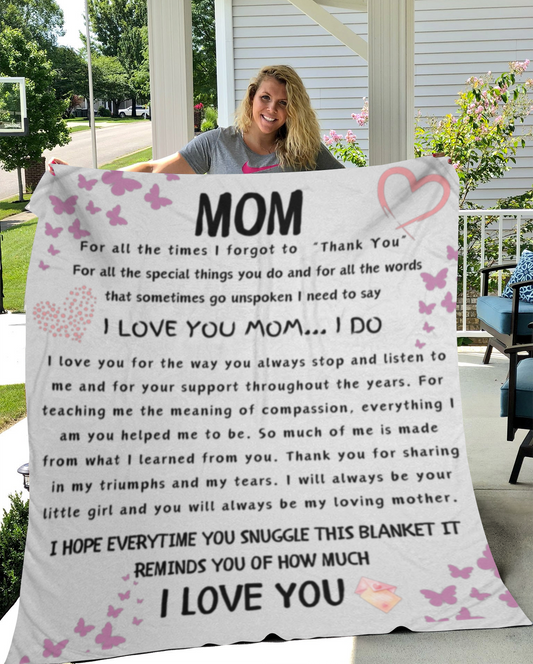 Mom Blanket - Makes a great birthday gift for mom, Mom Blanket Gift.