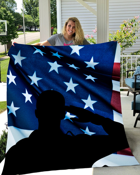 Salute to America Fleece Blanket, Birthday Gifts