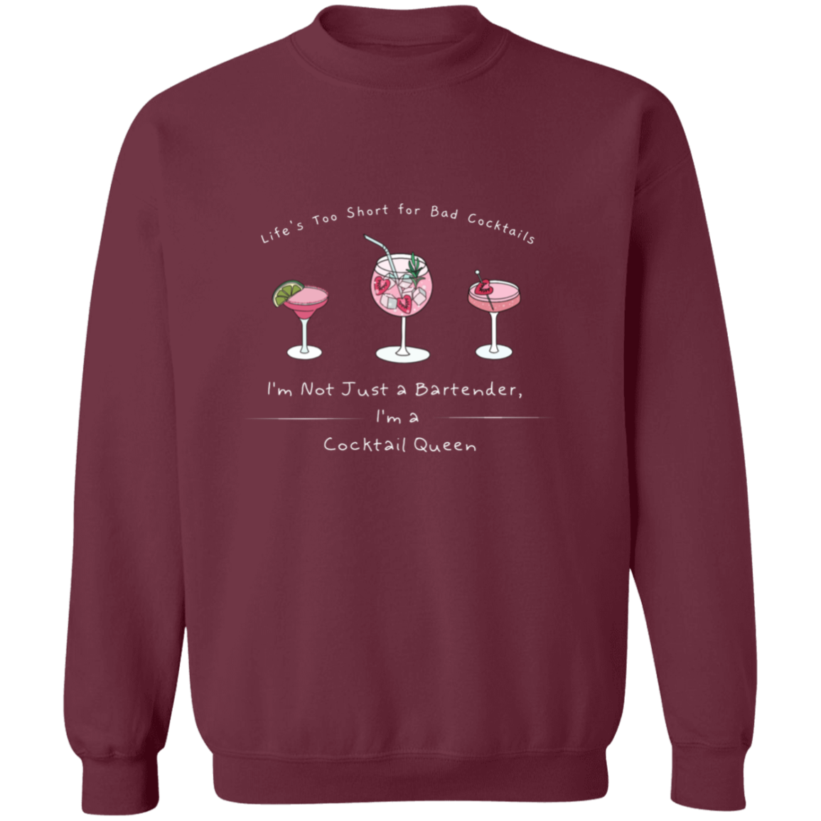 Bartending Ladies Crewneck Pullover Sweatshirt