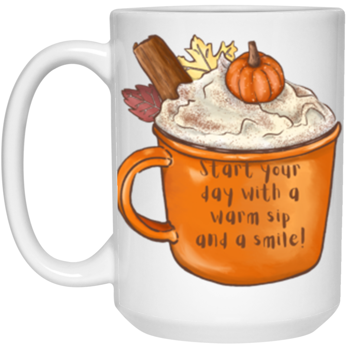 Pumpkin Spice Fall White Coffee  Mug