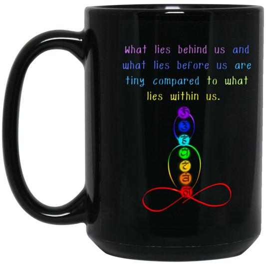 Chakra Coffee or Tea /Align the 7 Chakras/15 oz. Black Mug