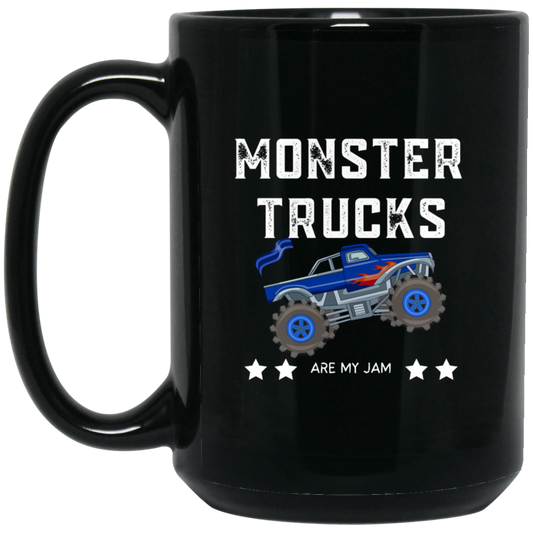 Monster Trucks Coffee  15 oz. Black Mug
