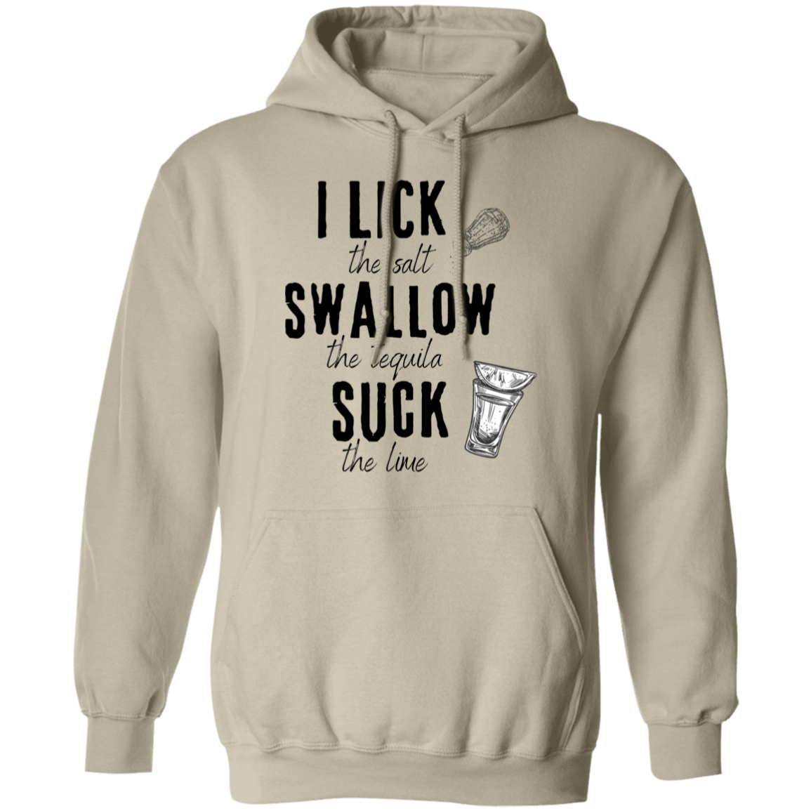 Lick the Lime, Birthday Gift, Fun Humor Pullover Hoodie, Funny Hoodie