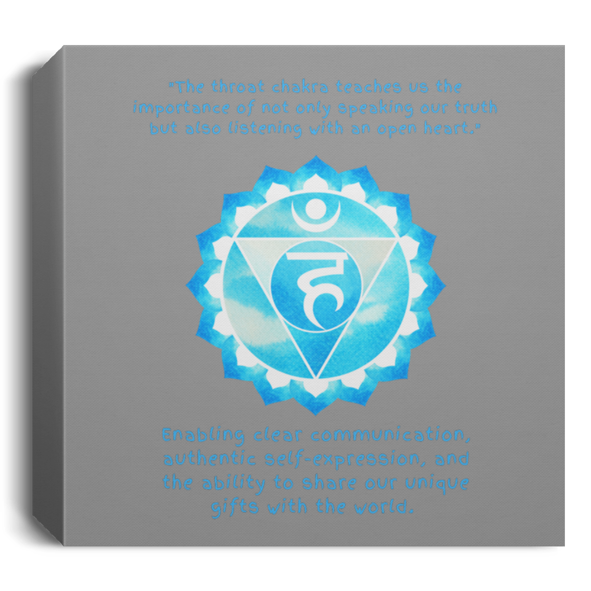 Throat Chakra  Gift Coffee Cup / Deluxe Square Canvas 1.5in Frame