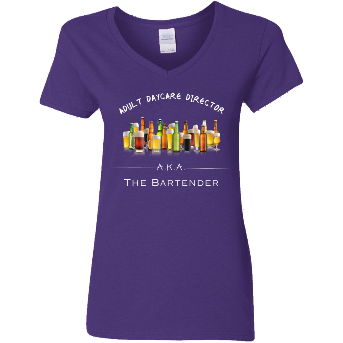 Bartending Ladies V-Neck T-Shirt