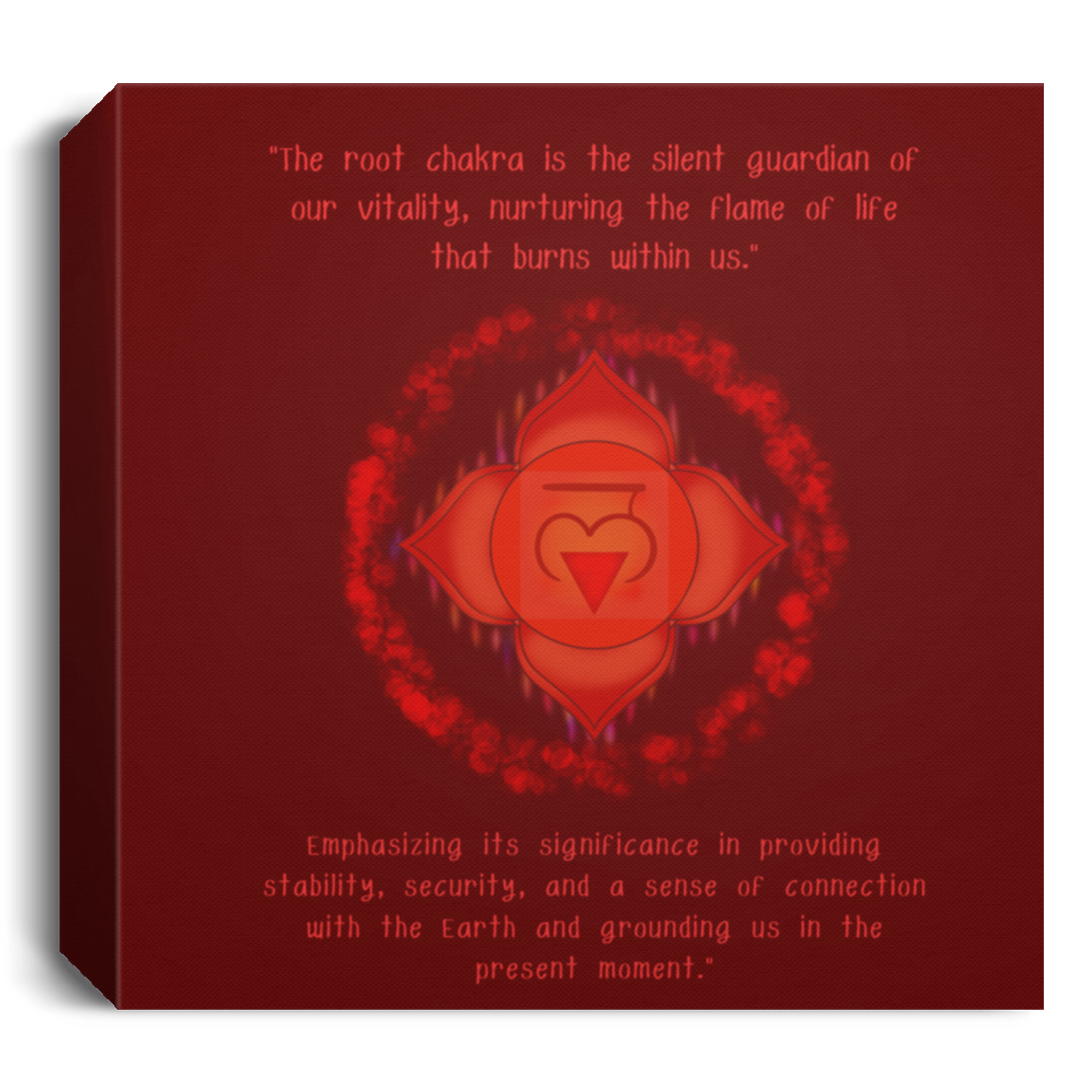 Root Chakra /Gifts/Deluxe Square Canvas 1.5in Frame