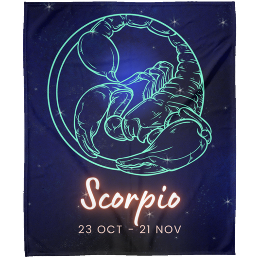 Scorpio Zodiac Arctic Fleece Blanket, Birthday Gift