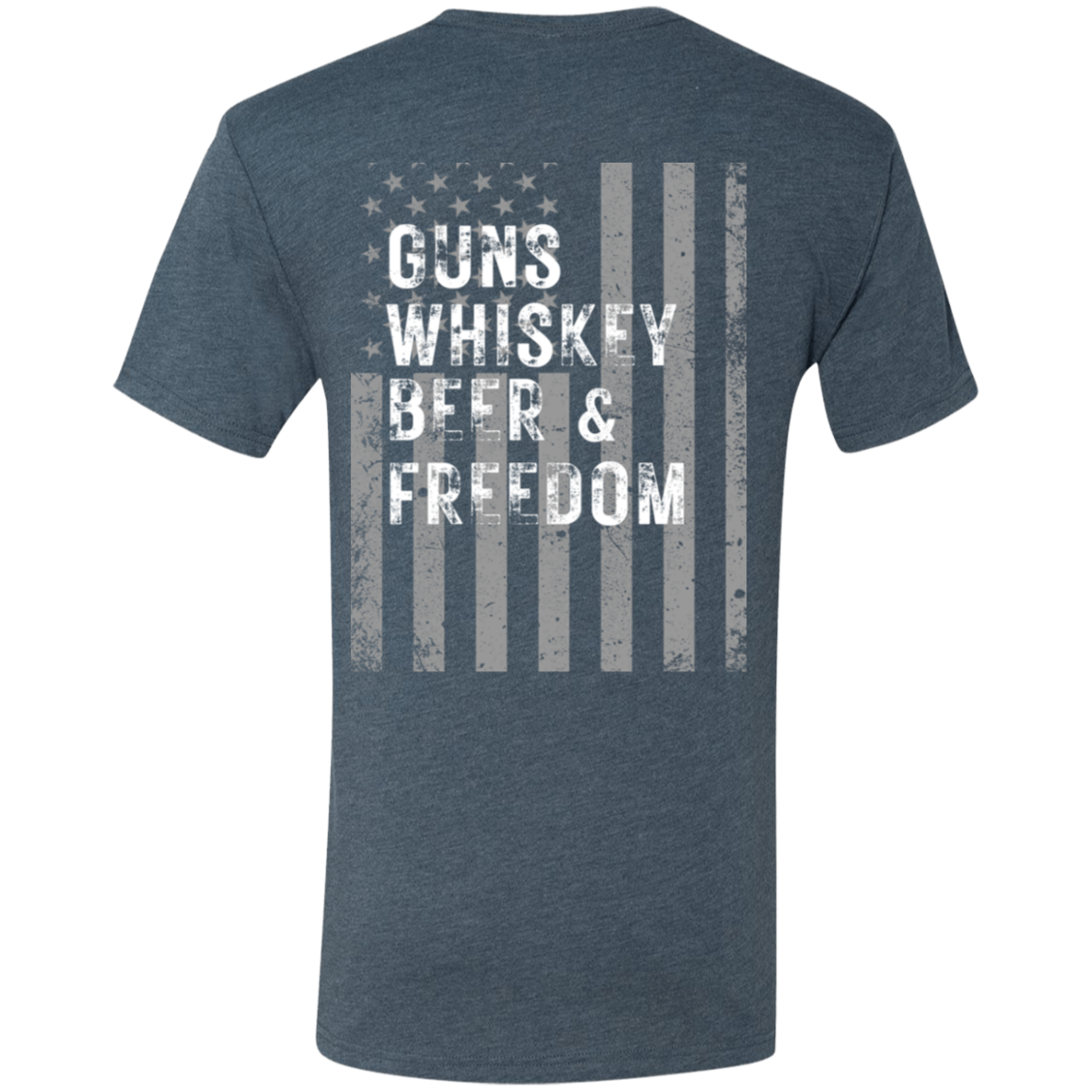 Guns Whiskey Beer & Freedom Men's Triblend T-Shirt
