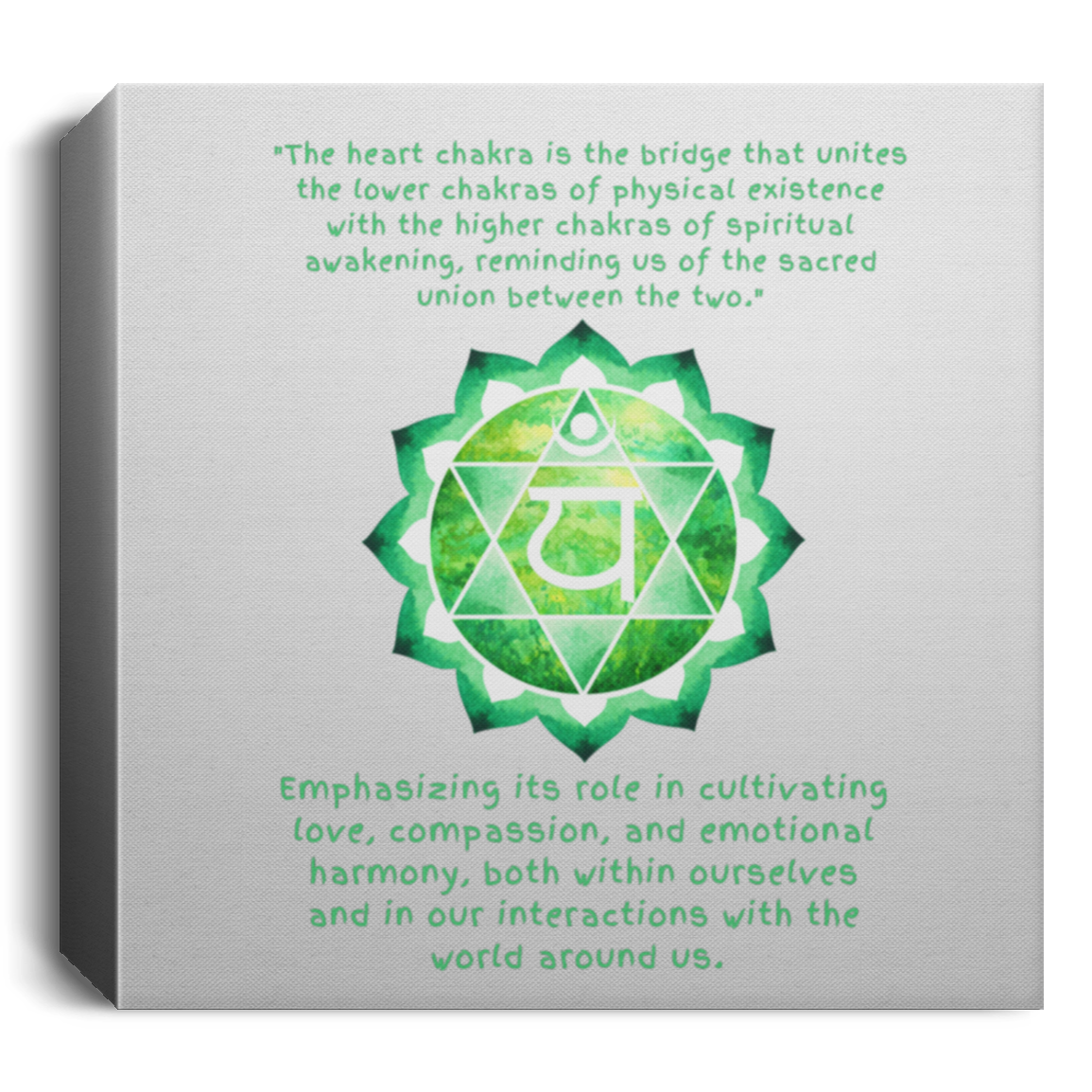 Heart Chakra /  Deluxe Square Canvas 1.5in Frame