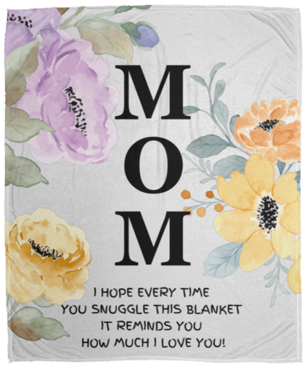 Mom Throw Blanket Gift, Cozy Plush Fleece Blanket, Gifts for Her, Birthday Gifts