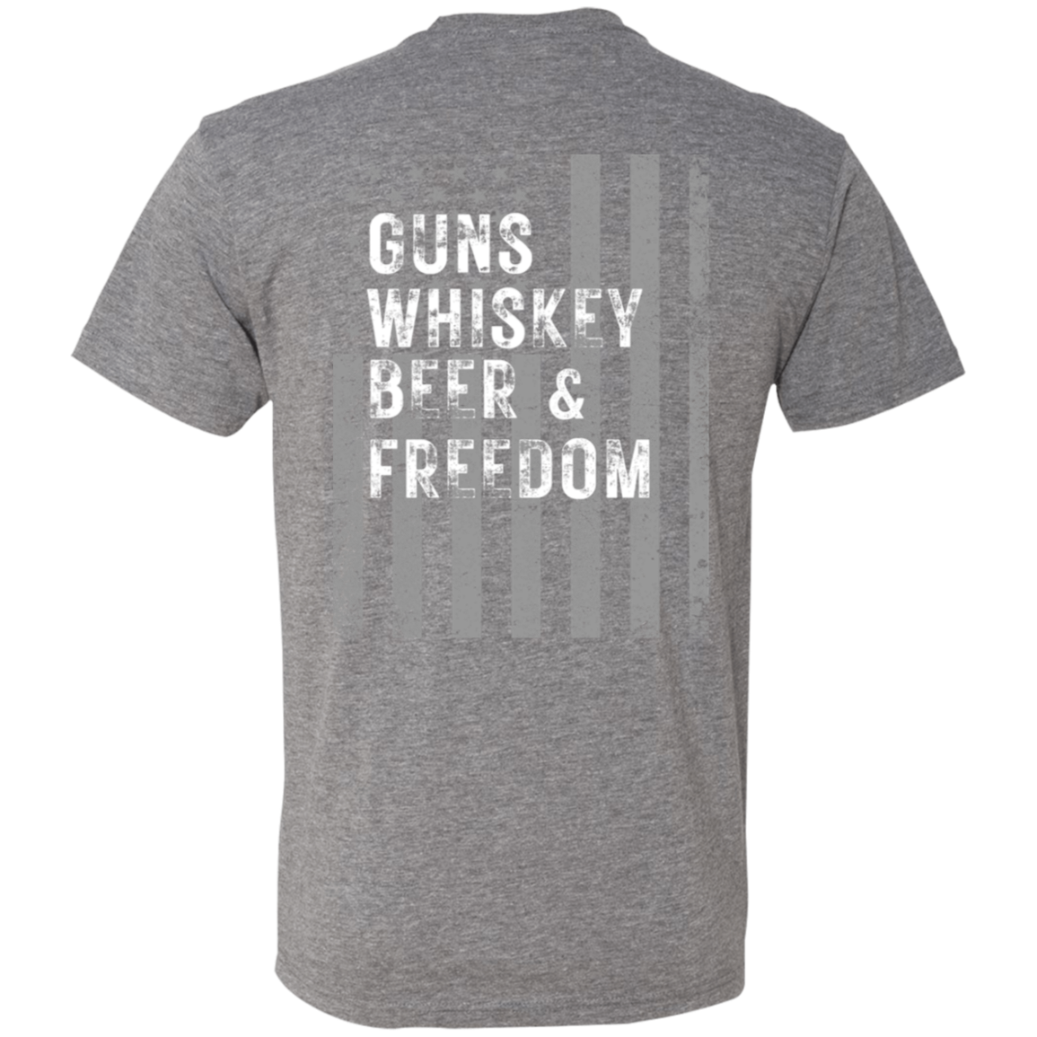 Guns Whiskey Beer & Freedom Men's Triblend T-Shirt