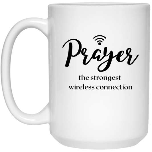 Prayer Coffee Mug Christian Gift 15 oz. White Mug