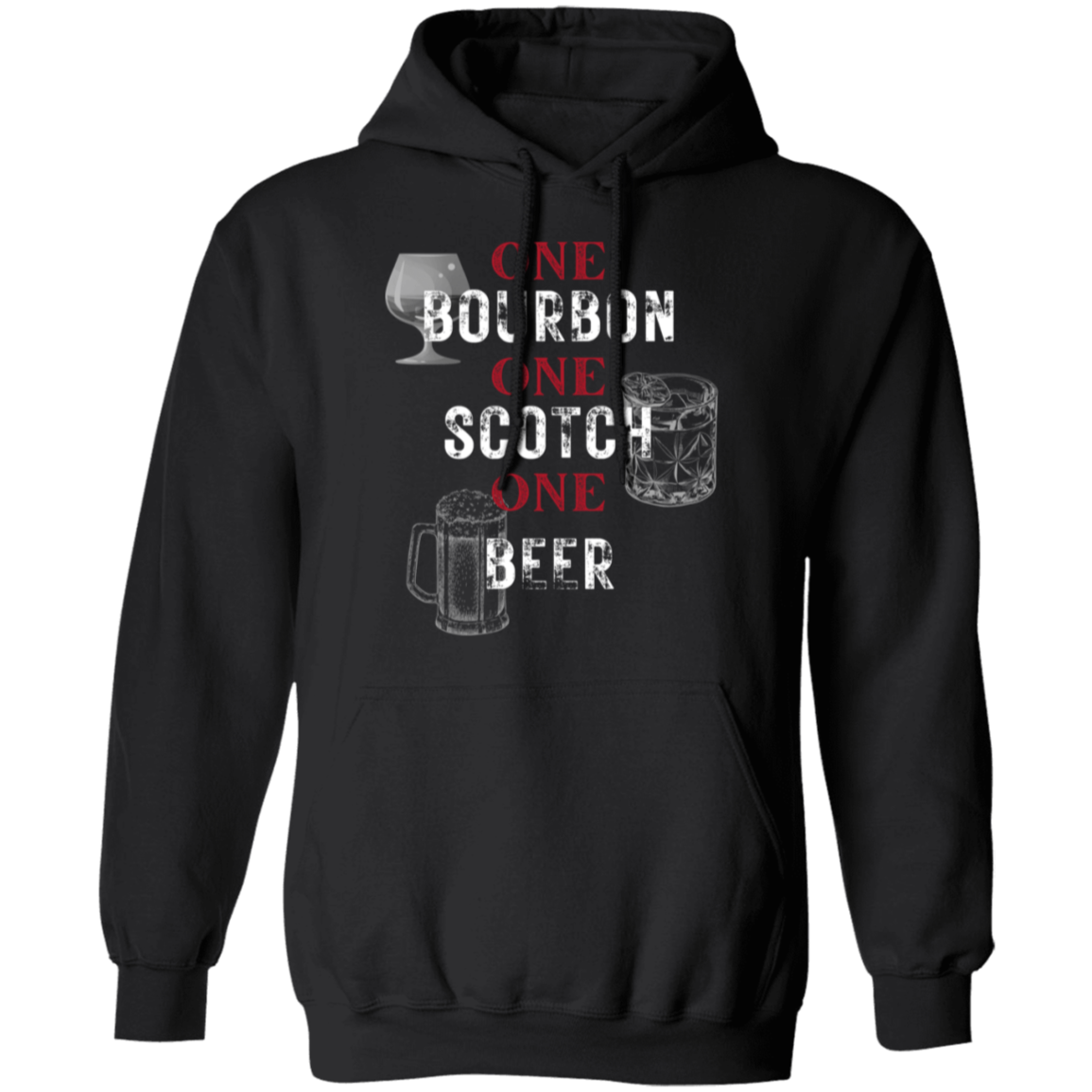 Beer/ Bourbon Pullover Hoodie, Birthday Gift, Holiday Gift