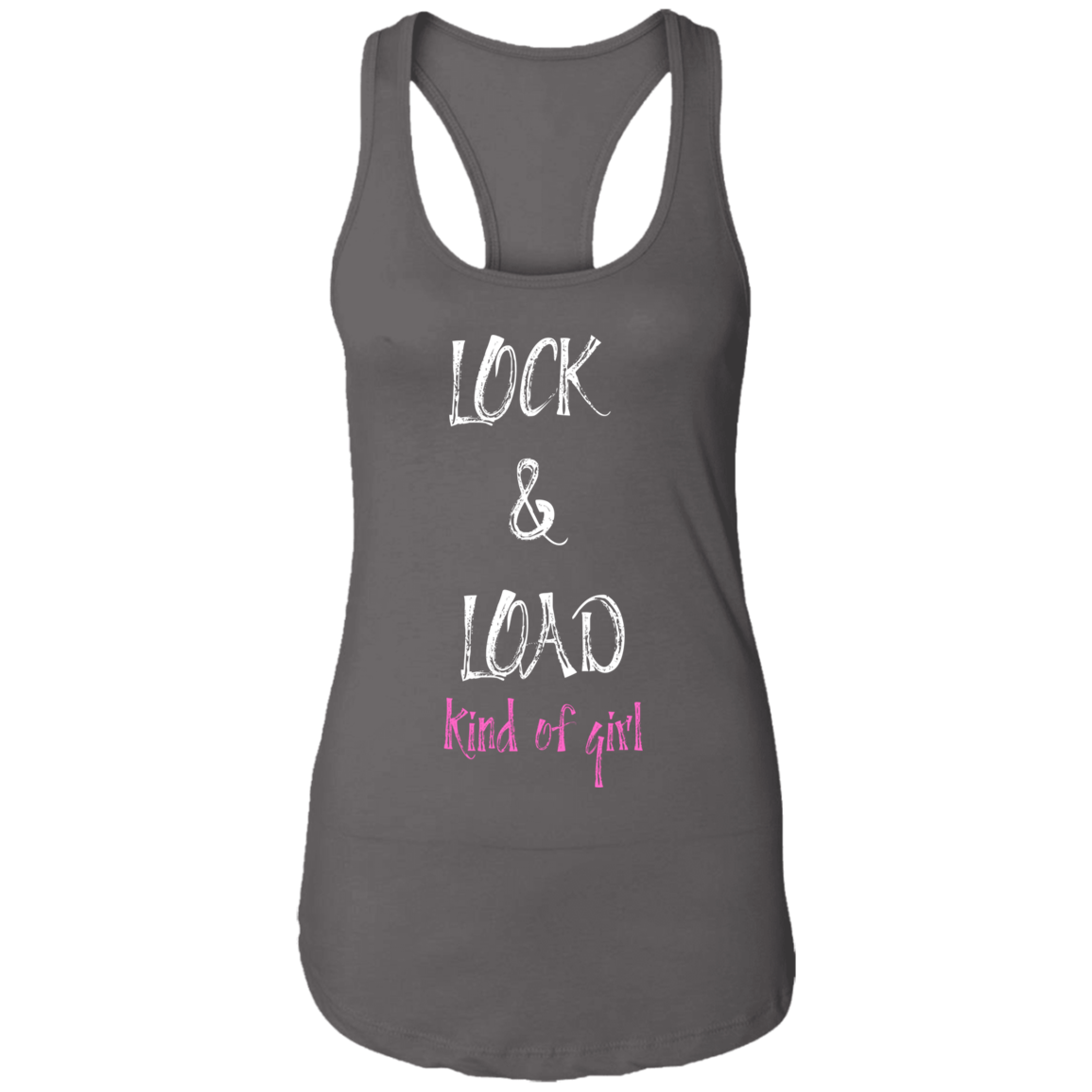 Lock and Load  /Ladies Ideal Racerback Tank- T-shirt