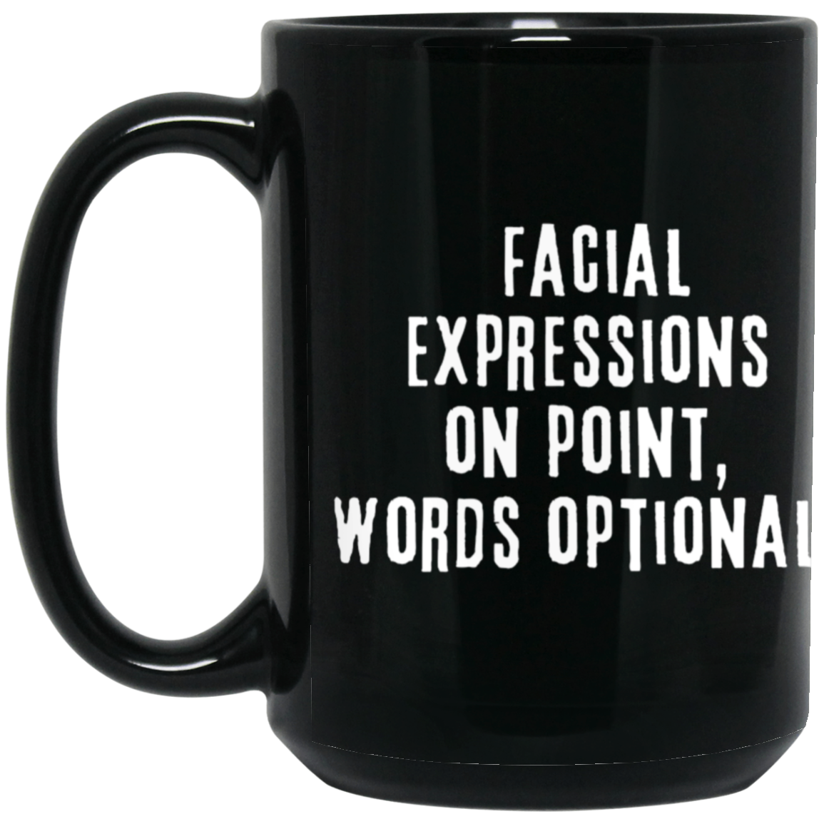 Facial Expressions  Black Mug