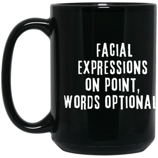 Facial Expressions  Black Mug