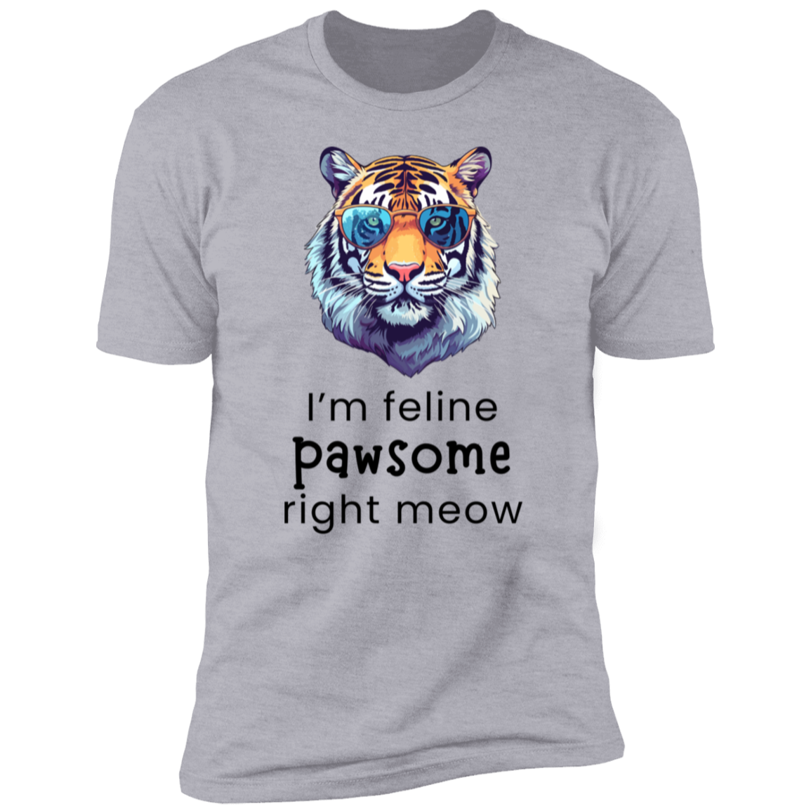 Cat Lovers Ladie's Feline Pawsome Right Meow T-shirt