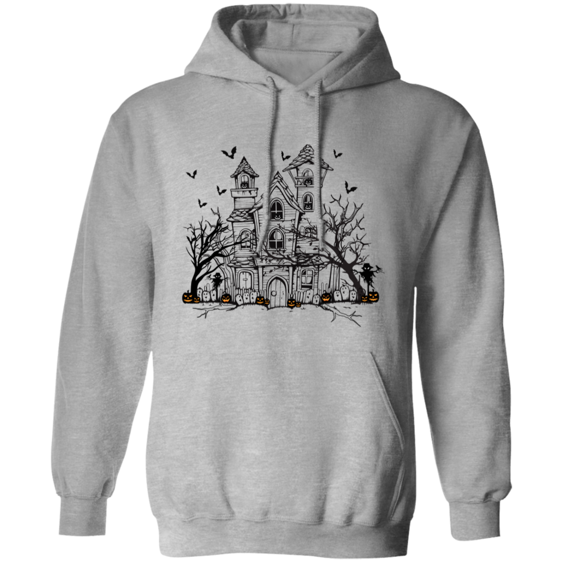 Haunted House Halloween Cozy Hoodie, Gifts for Her