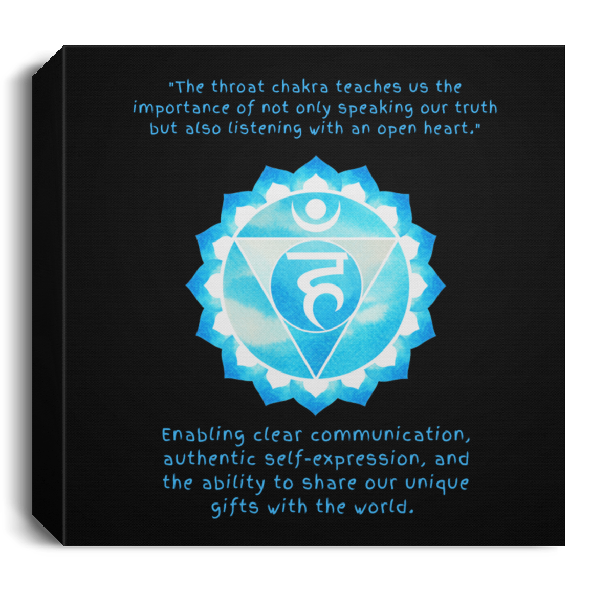 Throat Chakra  Gift Coffee Cup / Deluxe Square Canvas 1.5in Frame