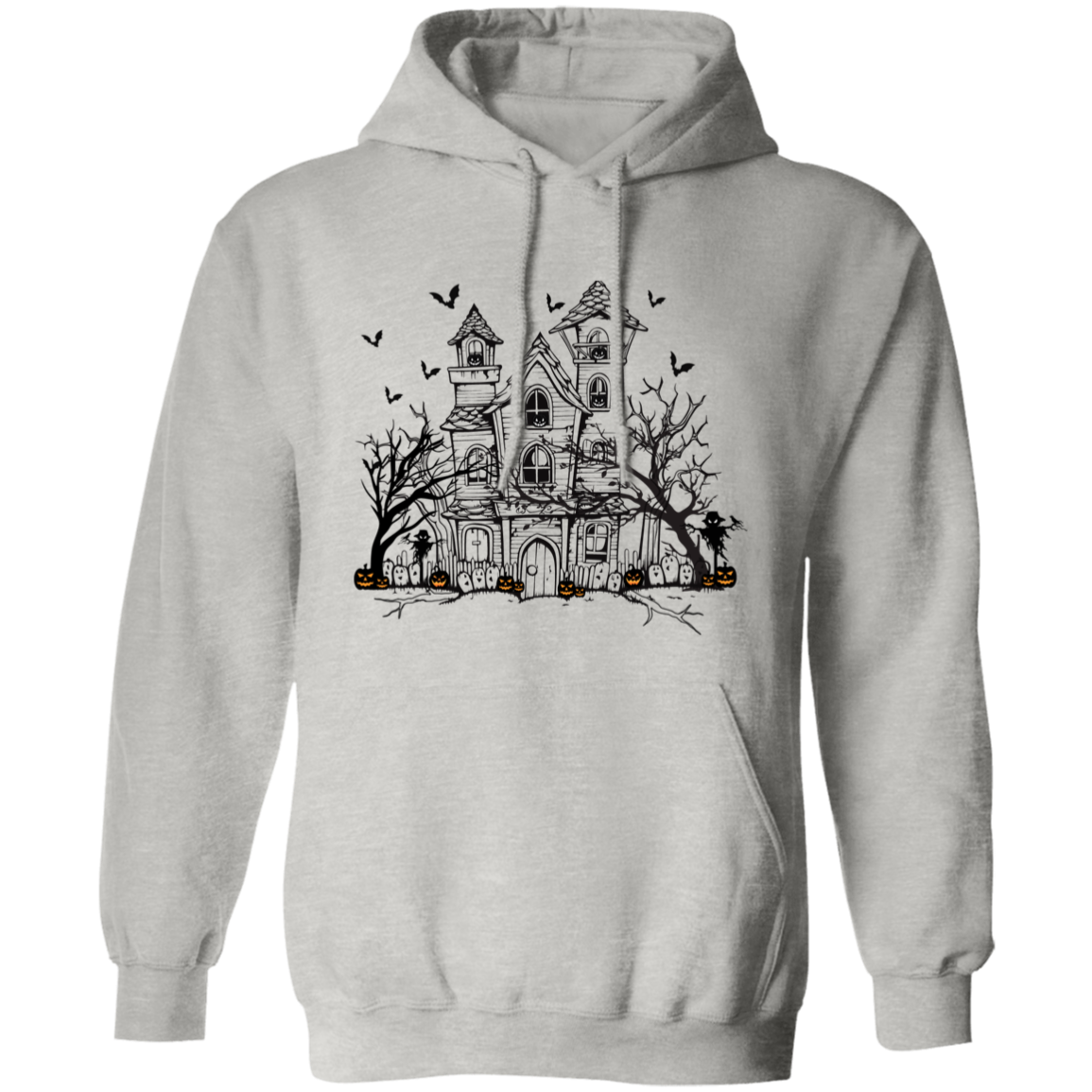 Haunted House Halloween Cozy Hoodie, Gifts for Her