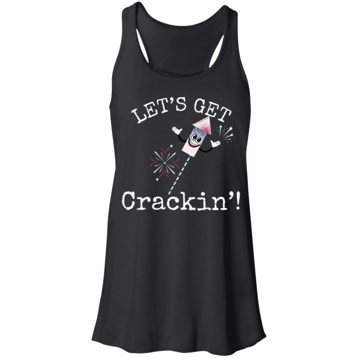 4th of July Ladies' Flowy Racerback Tank