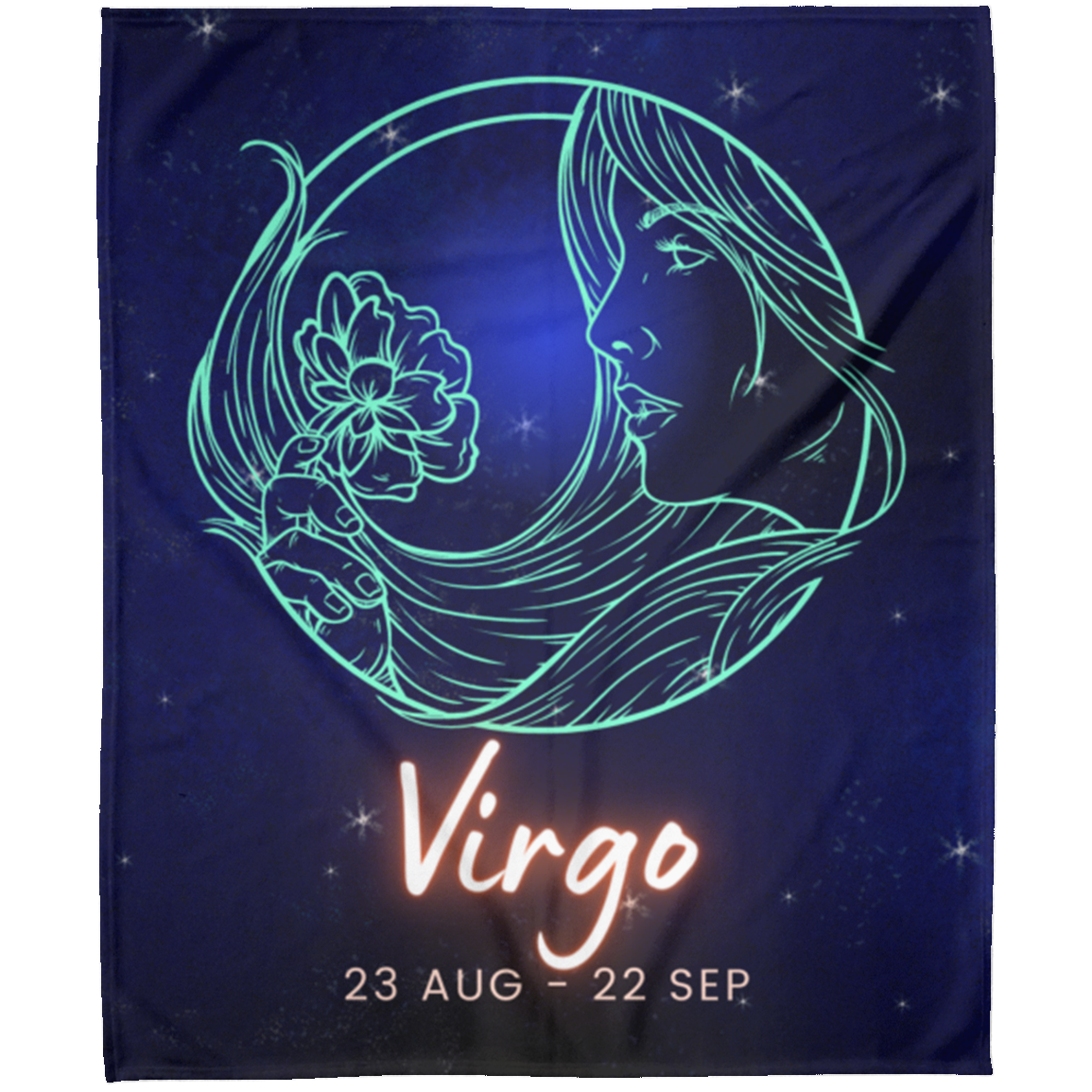 Virgo Zodiac Arctic Fleece Blanket