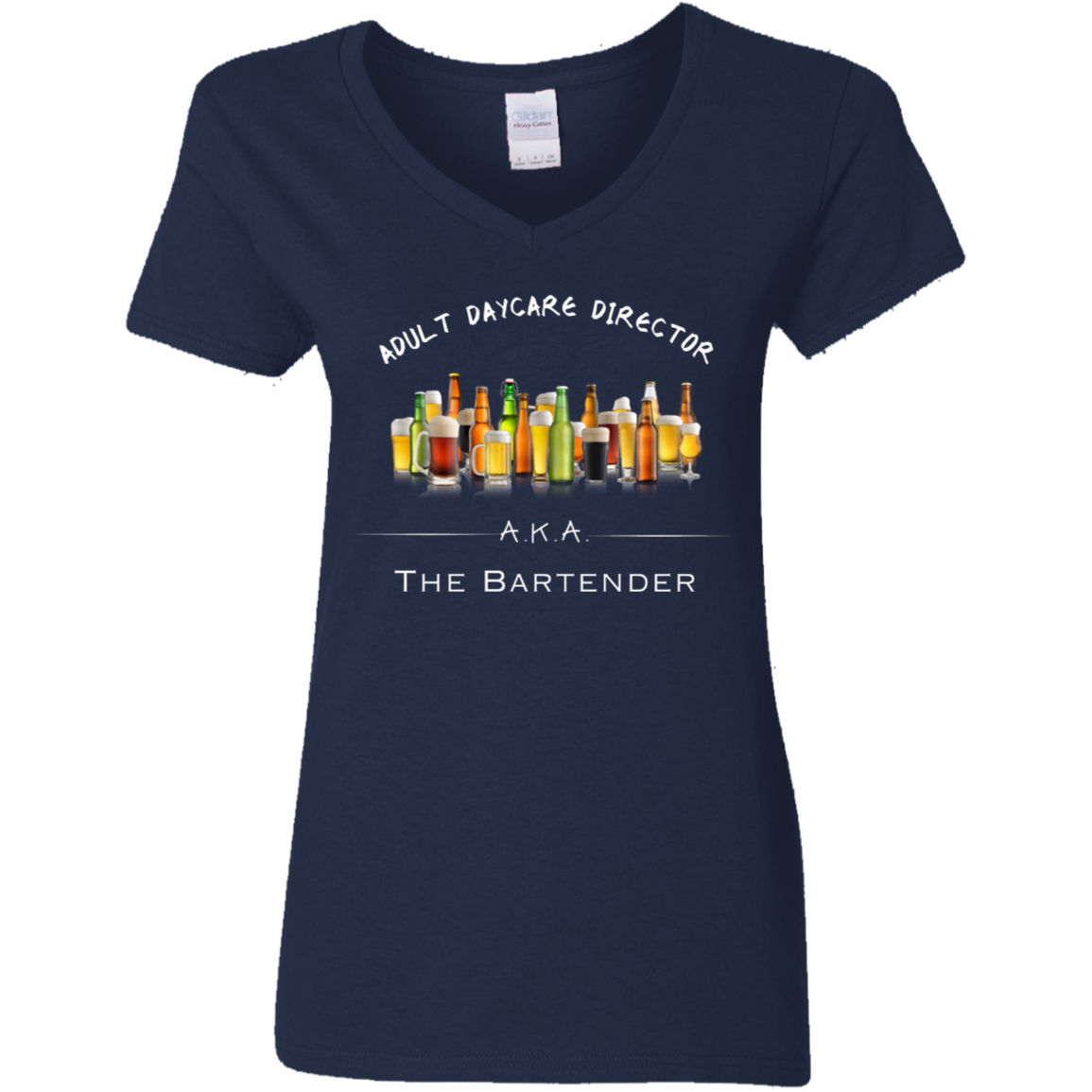 Bartending Ladies V-Neck T-Shirt