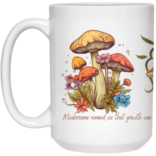 Mushroom Lovers  White Coffee Mug, Birthday Gift, Gift Ideas