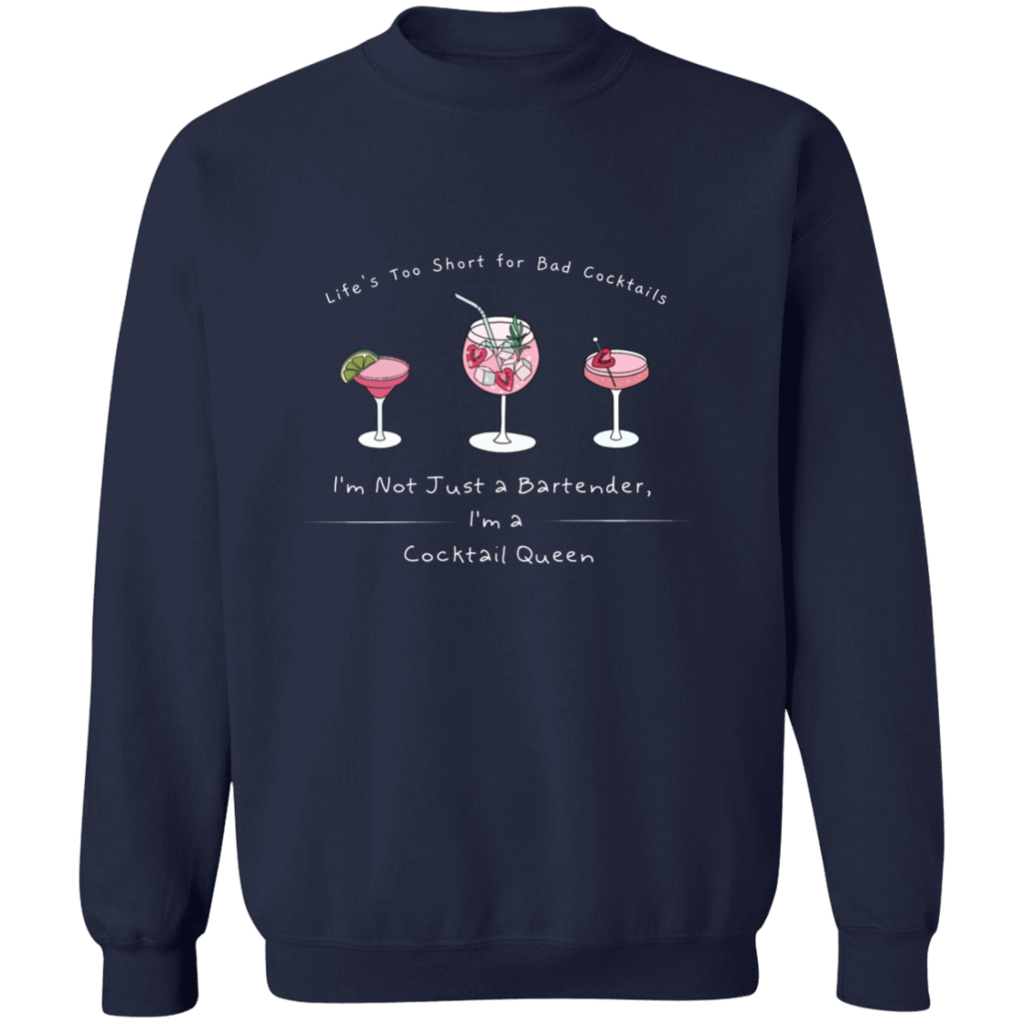 Bartending Ladies Crewneck Pullover Sweatshirt