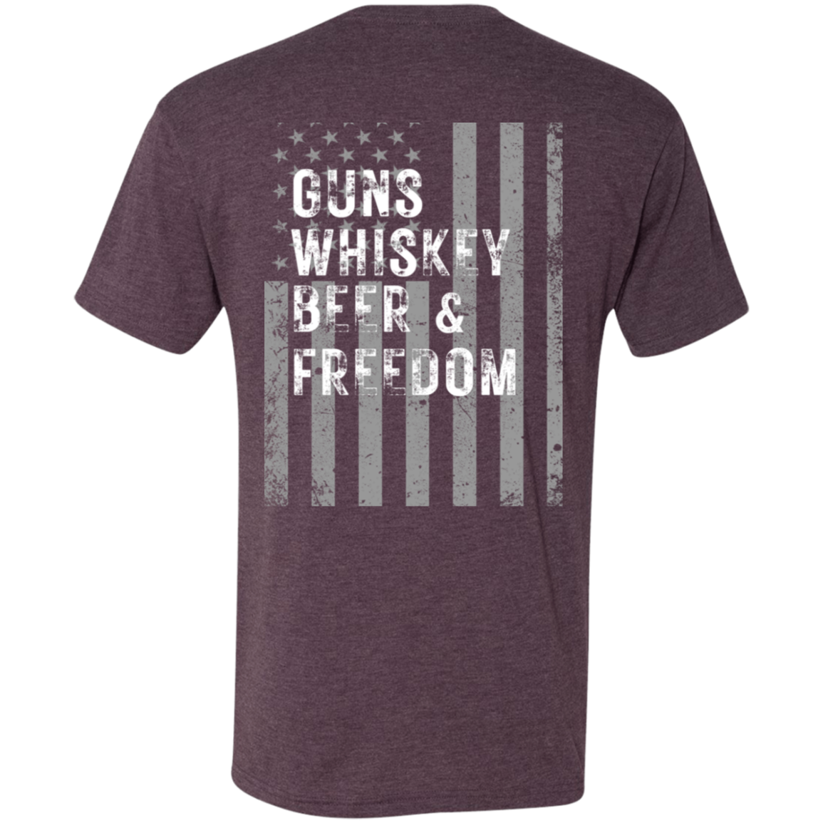 Guns Whiskey Beer & Freedom Men's Triblend T-Shirt