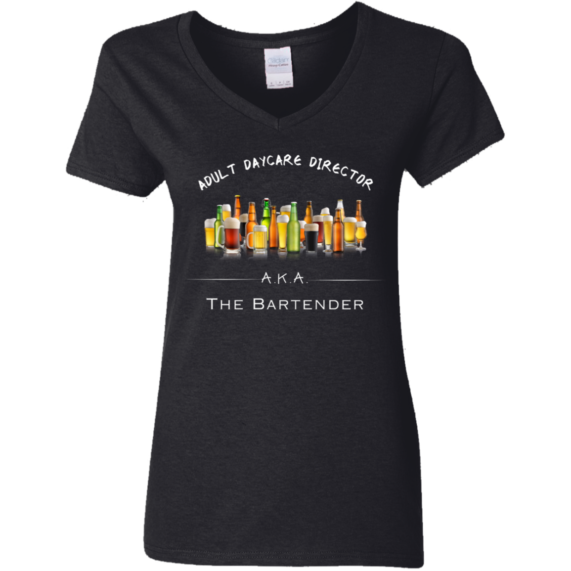 Bartending Ladies V-Neck T-Shirt