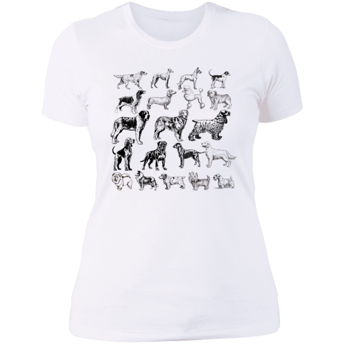 Dog Vintage Ladies' Boyfriend T-Shirt, Dog Mom, Dog Lover