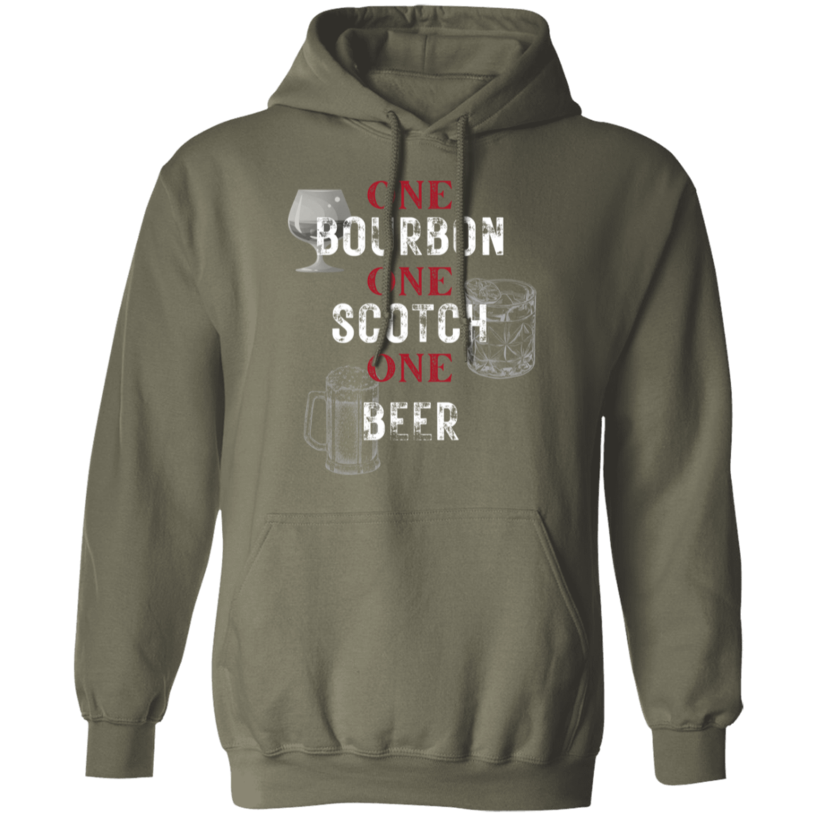 Beer/ Bourbon Pullover Hoodie, Birthday Gift, Holiday Gift