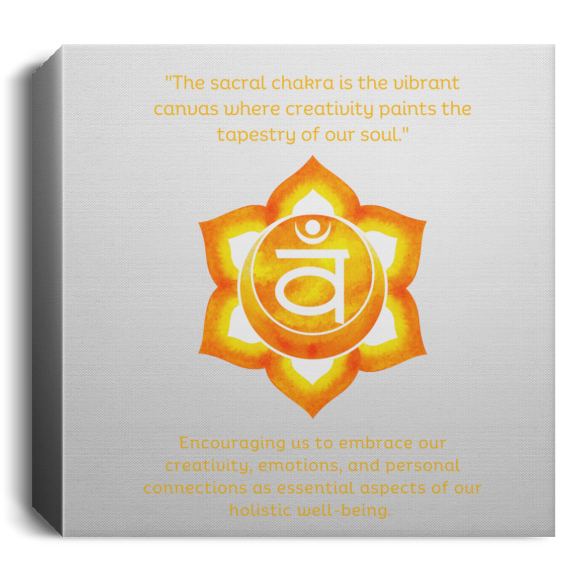 Sacral Chakra / Deluxe Square Canvas 1.5in Frame