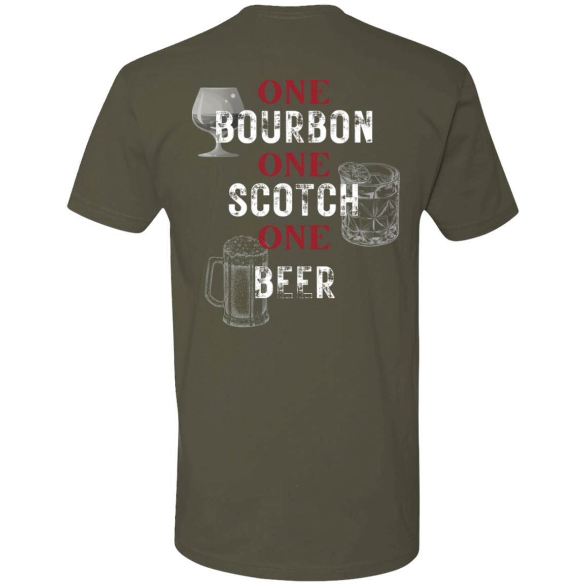 Bourbon Scotch Beer/ Men's Short Sleeve T-Shirt