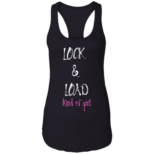 Lock and Load  /Ladies Ideal Racerback Tank- T-shirt