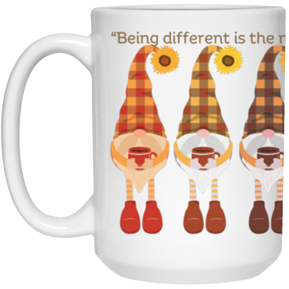 Gnome Holiday White Coffee Mug