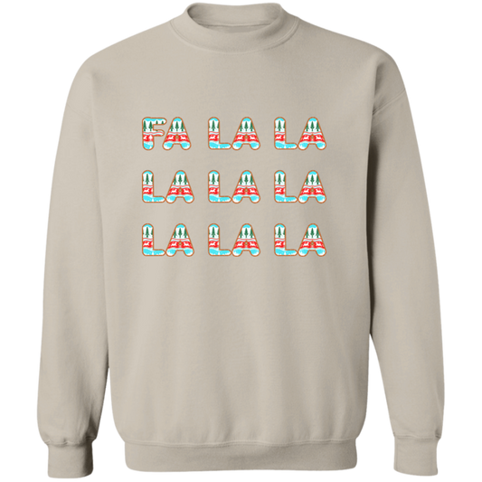 Fa La La Crewneck Pullover Sweatshirt Christmas Gift