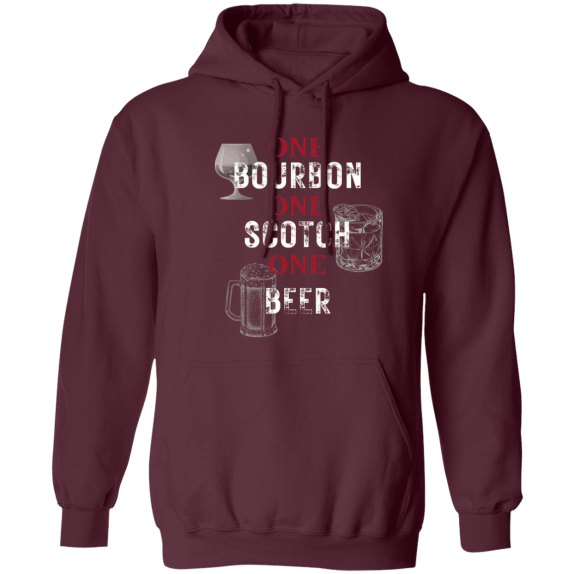 Drinking Sweatshirt / Bourbon Scotch Beer Pullover Hoodie