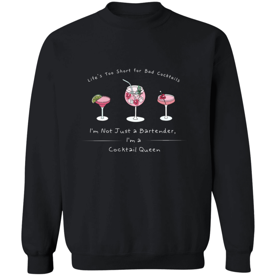 Bartending Ladies Crewneck Pullover Sweatshirt