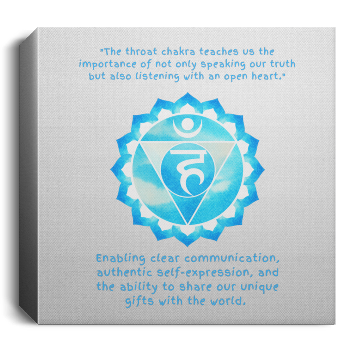 Throat Chakra  Gift Coffee Cup / Deluxe Square Canvas 1.5in Frame