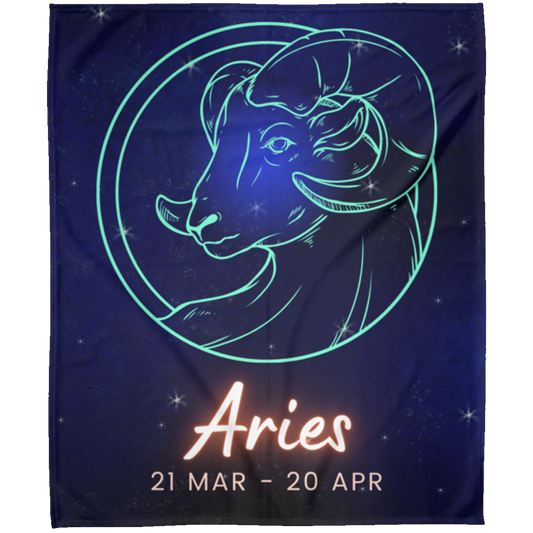 Aries ~ Zodiac  Fleece Blanket, Birthday Gift