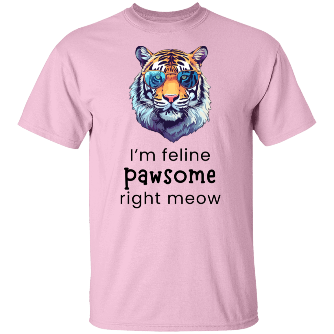 Cat Lovers Ladie's Feline Pawsome Right Meow T-shirt