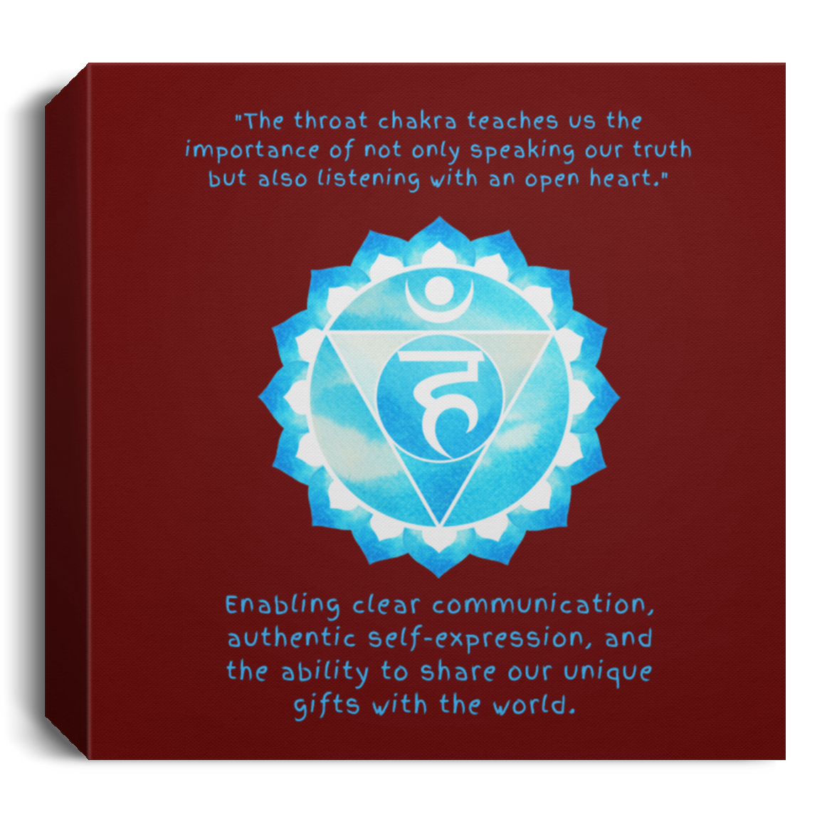 Throat Chakra  Gift Coffee Cup / Deluxe Square Canvas 1.5in Frame