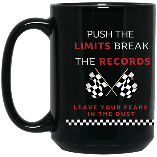 BREAK  the Records Racing /15 oz. Black Mug