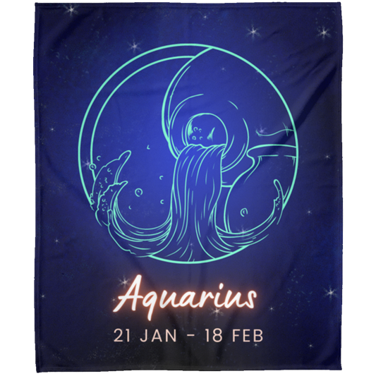 Aquarius ~ Zodiac  Arctic Fleece Blanket, Birthday Gifts