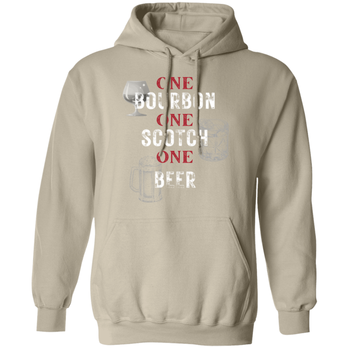 Beer/ Bourbon Pullover Hoodie, Birthday Gift, Holiday Gift