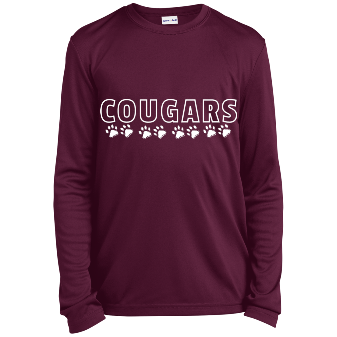 Cougars Spirit/ Youth Long Sleeve Performance Tee